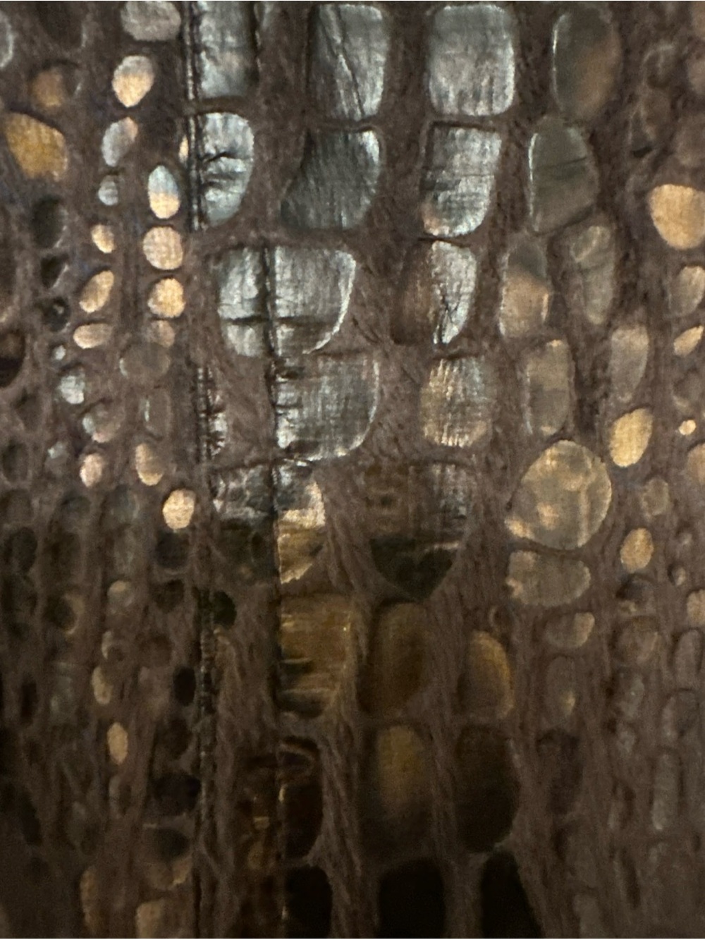 Ruby Rd. Croc-Embossed Metallic Brown Leather Jacket - Picture 7 of 13